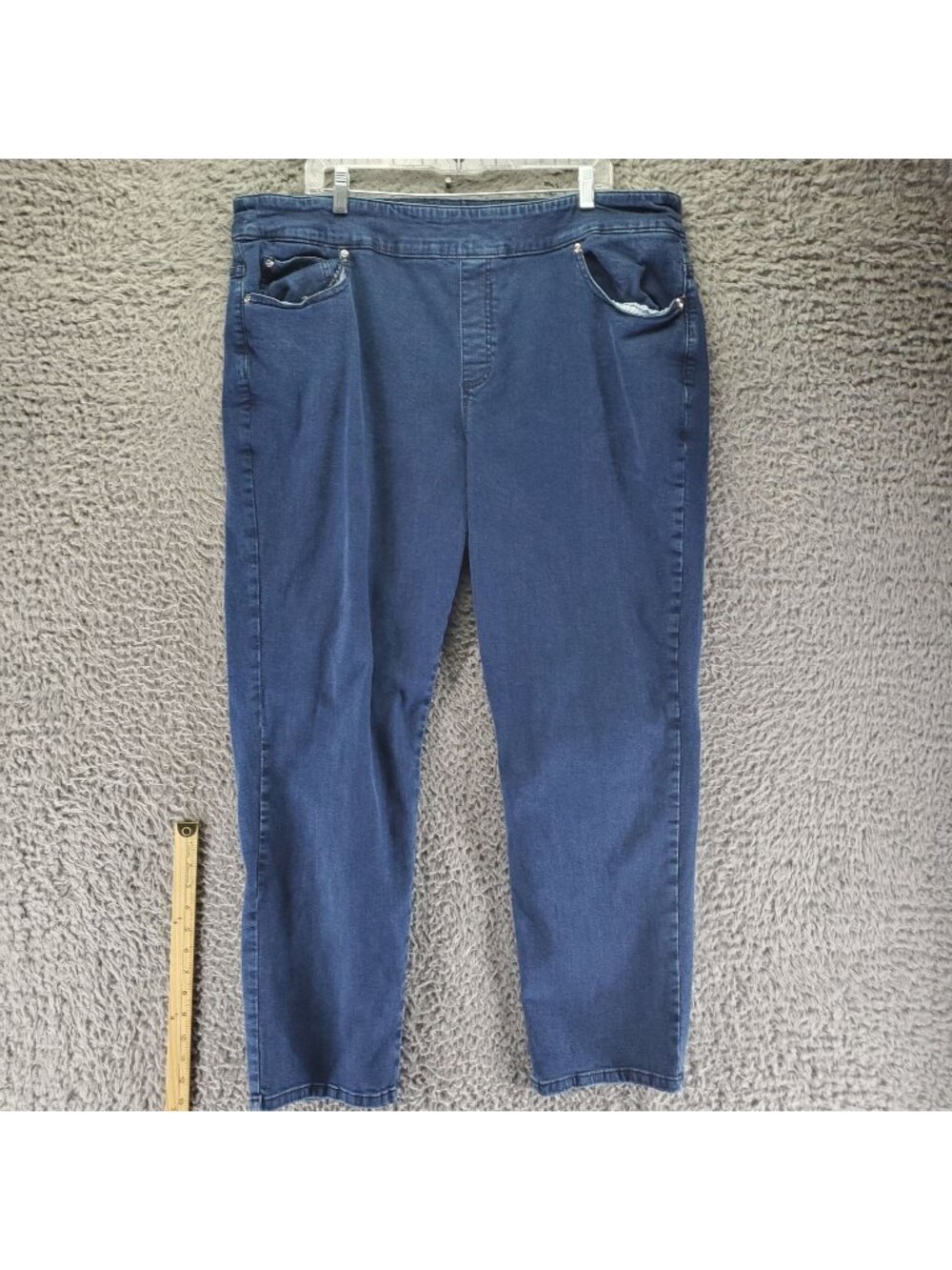 Allison Daley Jeans Woman 20WR Blue Pull-On Elastic Waist Stretch Denim *Read*
